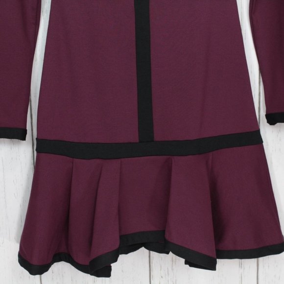 Revolve NBD Burgundy Long Sleeve Mini Dress M - Picture 3 of 9